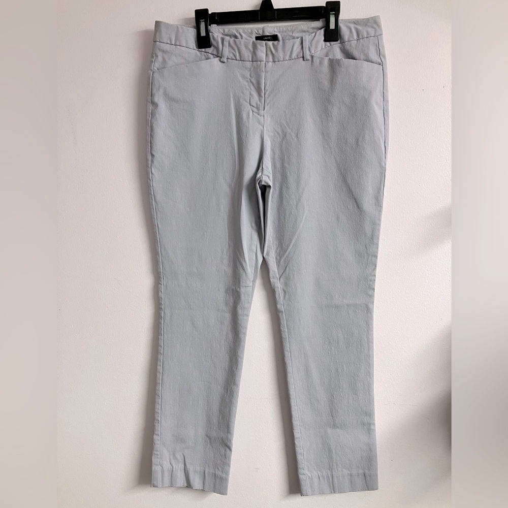Women’s Slim Fit Ankle Pants, Size 8, Lt. Gray, Casual/Office, Worthington